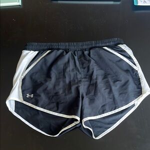 Under Armour Black and White Athletic Shorts